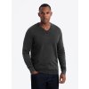pánský pulovr s výstřihem do V - V1 - ESPIR (Velikost S, Barva Černá)
