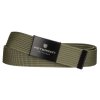 Pánský popruhový pásek s černou sponou (Velikost 105, Barva Khaki)