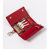 Kožené pouzdro na klíče s přihrádkami (Barva Červená)