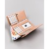 Klasická dámská kožená peněženka s ochranou RFID (Barva Béžová)