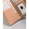 Klasická dámská kožená peněženka s ochranou RFID (Barva Béžová)