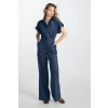 Dlouhý bavlněný džínový overal KM35 (Barva Džínová, Velikost S)
