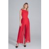 Overal se šifonovou sukní M842 (Barva Červená, Velikost XL)