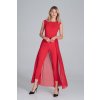 Overal se šifonovou sukní M842 (Barva Červená, Velikost XL)