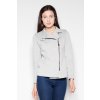 Dámská bunda se šikmým zipem VT034 (Barva Tmavě šedá, Velikost L)