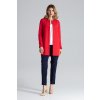 Lehký elegantní kabát M551 (Barva Červená, Velikost S)