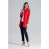 Lehký elegantní kabát M551 (Barva Červená, Velikost S)