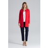 Lehký elegantní kabát M551 (Barva Červená, Velikost S)