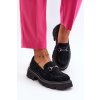 Masivní dámské nášlapné boty z semiše  Neloria (Velikost 38, Barva Černá)