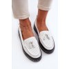 dámské kožené mokasíny na platformě Assetnima (Velikost 40, Barva Bílá)