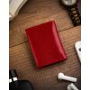 Kožené pouzdro na karty a doklady (Barva Červená)