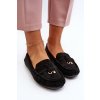 Dámské Zamszové Klasické Mokasíny  Ontala (Velikost 38, Barva Černá)
