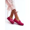 Dámské semišové mokasíny Fuksja S.Barski LR755 (Velikost 38, Barva Růžová)