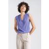 Halenka bez rukávů, výstřih do V B161 (Barva Fialová, Velikost S)