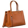 Prostorná dámská taška z ekologické kůže (Barva Hnědá)