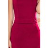 Elegantní značkové šaty midi s páskem TAMARA 301-1 - Bordo M