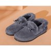 Dámské mokasíny s kožíškem (Barva Šedá, Velikost 40)