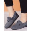 Dámské mokasíny s kožíškem (Barva Šedá, Velikost 40)