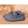 Dámské mokasíny s kožíškem (Barva Šedá, Velikost 40)