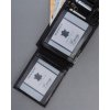 Prostorná, kožená pánská peněženka s RFID systémem (Zapínání západka)