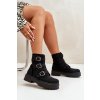 Zateplené boty se zdobením  Ciascia (Velikost 38, Barva Černá)