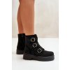 Zateplené boty se zdobením  Ciascia (Velikost 38, Barva Černá)