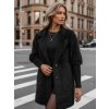 Dámský kabát alpaka RITA II  NY0669 (Velikost ONE SIZE, Barva Černá)