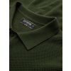 Pánské bavlněné polo tričko se strukturovaným úpletem - V1 OM-POSS-0117 (Velikost S, Barva Olivová)