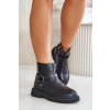 Kotníkové Boty Zateplené Na Zip Big Star OO274A128 (Velikost 38, Barva Černá)