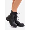 Zateplené boty worker na zip  Leairae (Velikost 38, Barva Černá)