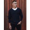 Pánský svetr výstřih do V  WX2200 (Velikost L, Barva Tmavě šedá)