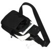 Malá pánská sling bag batoh v černé barvě