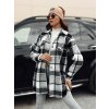 Dámská bunda oversize PLAIDIFY Košilový styl  TY4752 (Velikost ONE SIZE, Barva Černá)