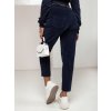 Dámské kalhoty oversize VELVITO manšestr  UY2286 (Velikost ONE SIZE, Barva Bordová)