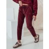 Dámské kalhoty oversize VELVITO manšestr  UY2286 (Velikost ONE SIZE, Barva Bordová)