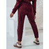 Dámské kalhoty oversize VELVITO manšestr  UY2286 (Velikost ONE SIZE, Barva Bordová)