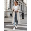 Dámský kabát oversize MANTOVA dlouhý  NY0738 (Velikost ONE SIZE, Barva Béžová)
