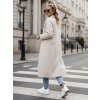 Dámský kabát oversize MANTOVA dlouhý  NY0738 (Velikost ONE SIZE, Barva Béžová)