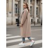 Dámský kabát oversize MANTOVA dlouhý  NY0738 (Velikost ONE SIZE, Barva Béžová)