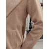 Dámský kabát oversize MANTOVA dlouhý  NY0738 (Velikost ONE SIZE, Barva Béžová)
