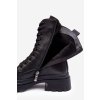 Ocieplané Kožené Workery Botky SBarski MR870-25 (Velikost 41, Barva Černá)