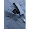 Pánská SLIM FIT košile z ozdobné látky s kapsou (Velikost S, Barva Modrá)