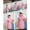 Zimní bunda s nápisy (Barva Růžová, Velikost 11-12T)