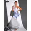 Svatební šaty maxi LC10252 (Barva Bílá, Velikost L)