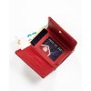 Malá dámská červená peněženka se zapínáním na patentku