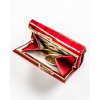 Malá dámská červená peněženka se zapínáním na patentku