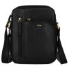 Klasická kožená pánská messenger taška s kapsami (Barva Černá)
