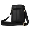 Klasická kožená pánská messenger taška s kapsami (Barva Černá)