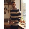 Pánský svetr s pruhy  WX2262 (Velikost M, Barva Barevná)