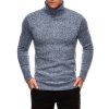 Men's turtleneck sweater E247 (Velikost 2XL, Barva Modrá)